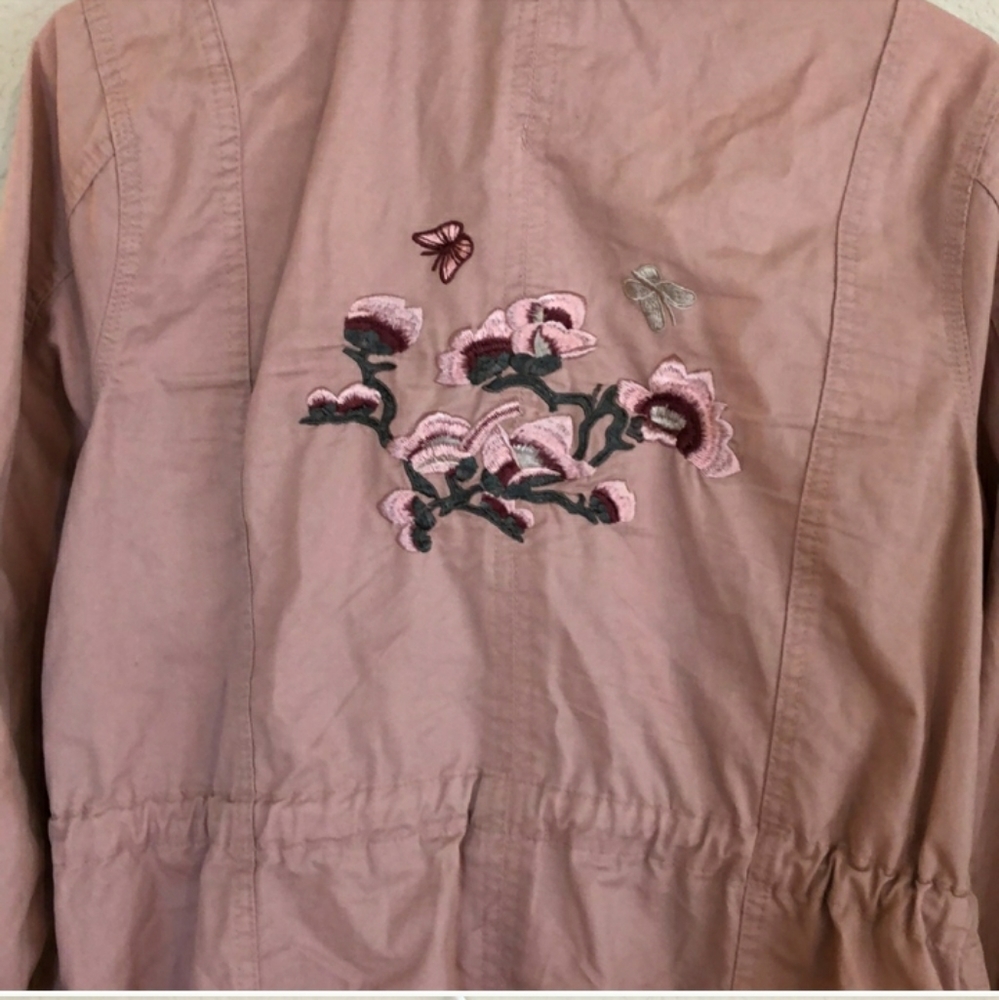 Ashley Pastel Pink Embroidered Utility Jacket - Picture 7 of 10
